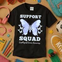 Funny Support Squad Esophageal Cancer Awareness Kids T-Shirt thumb 3