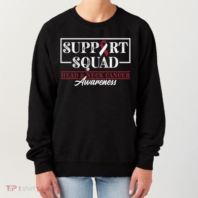 Funny Support Squad I HNSCC Head And Neck Cancer Awareness Women's Sweatshirt