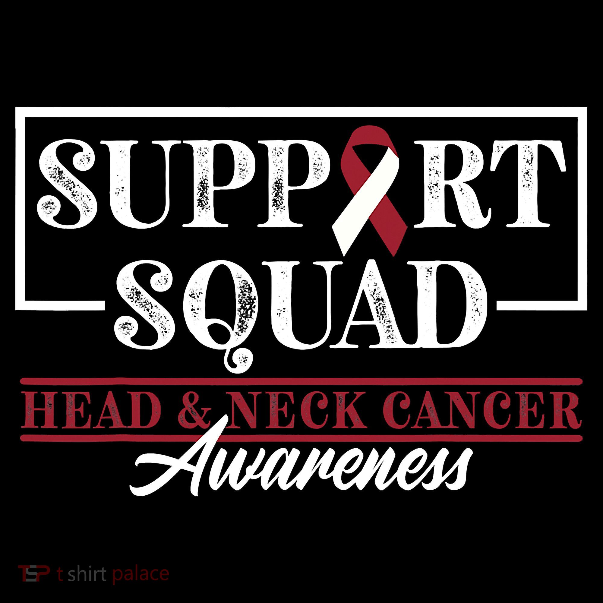 Funny Support Squad I HNSCC Head And Neck Cancer Awareness Long Sleeve Shirt