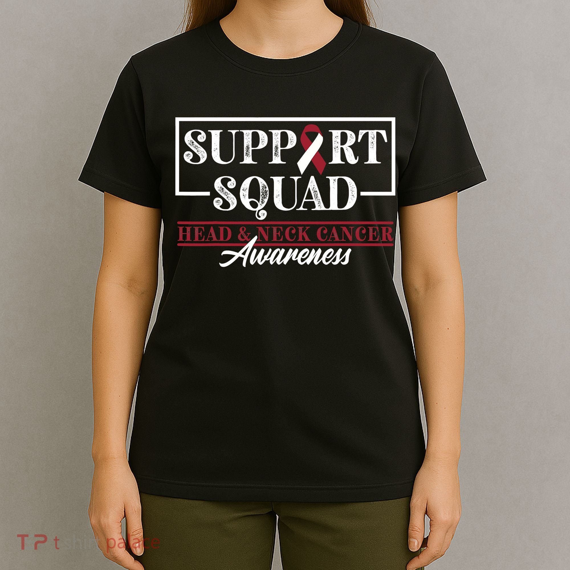 Funny Support Squad I HNSCC Head And Neck Cancer Awareness T-Shirt