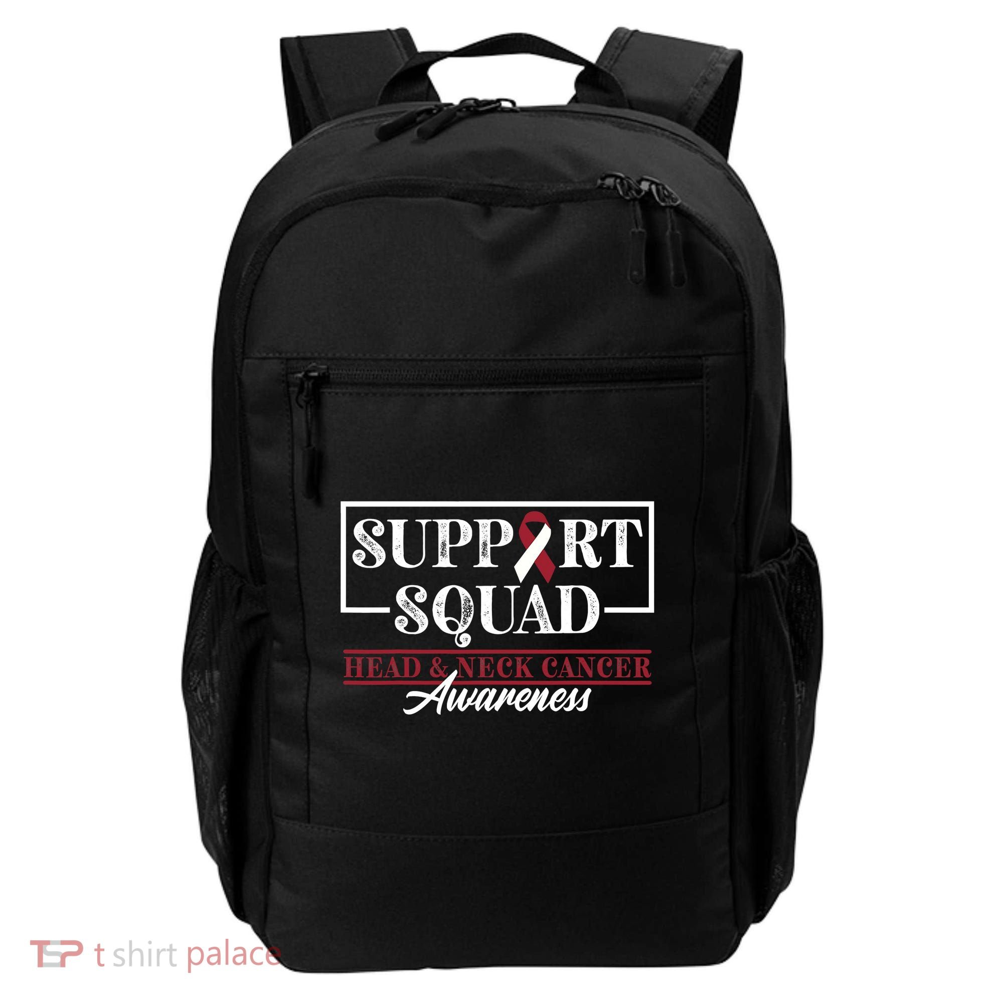 Funny Support Squad I HNSCC Head And Neck Cancer Awareness Backpack