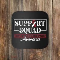Funny Support Squad I HNSCC Head And Neck Cancer Awareness Coaster thumb 0