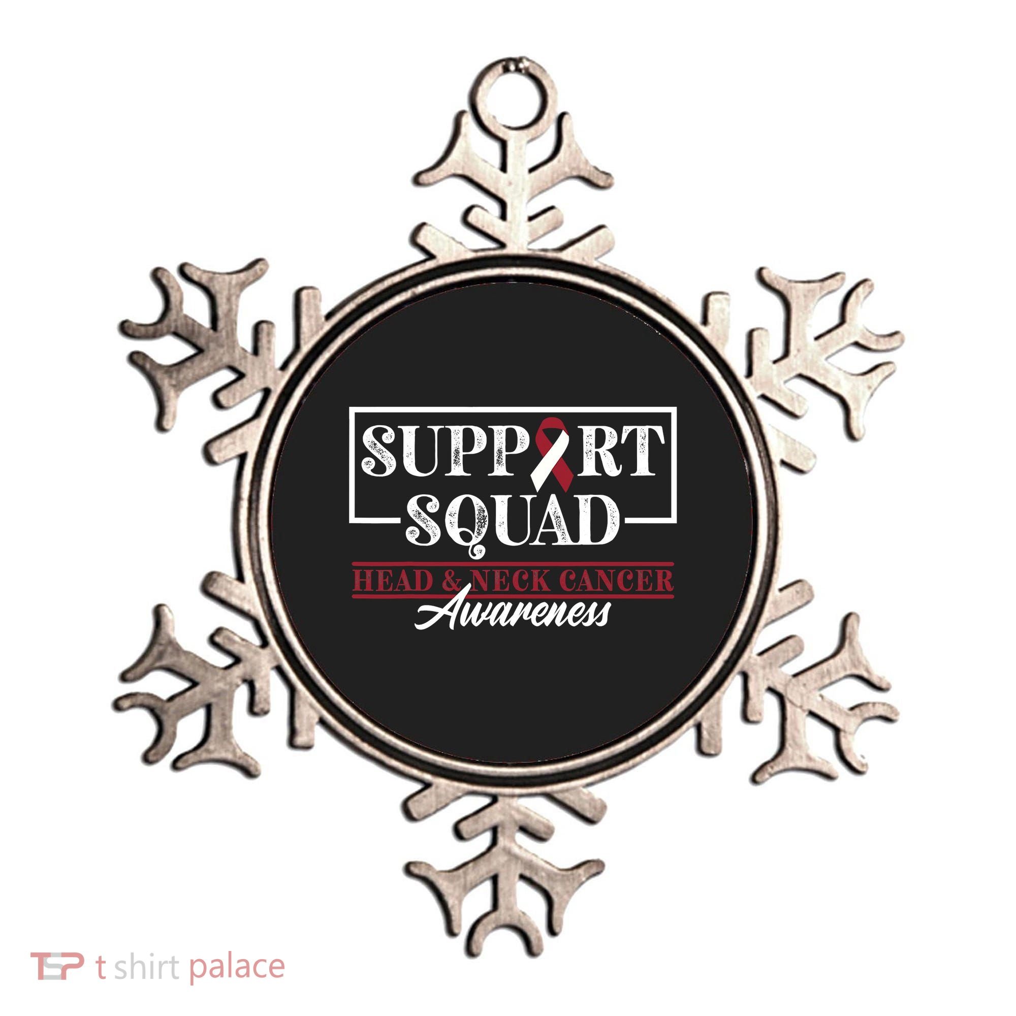 Funny Support Squad I HNSCC Head And Neck Cancer Awareness Ornament