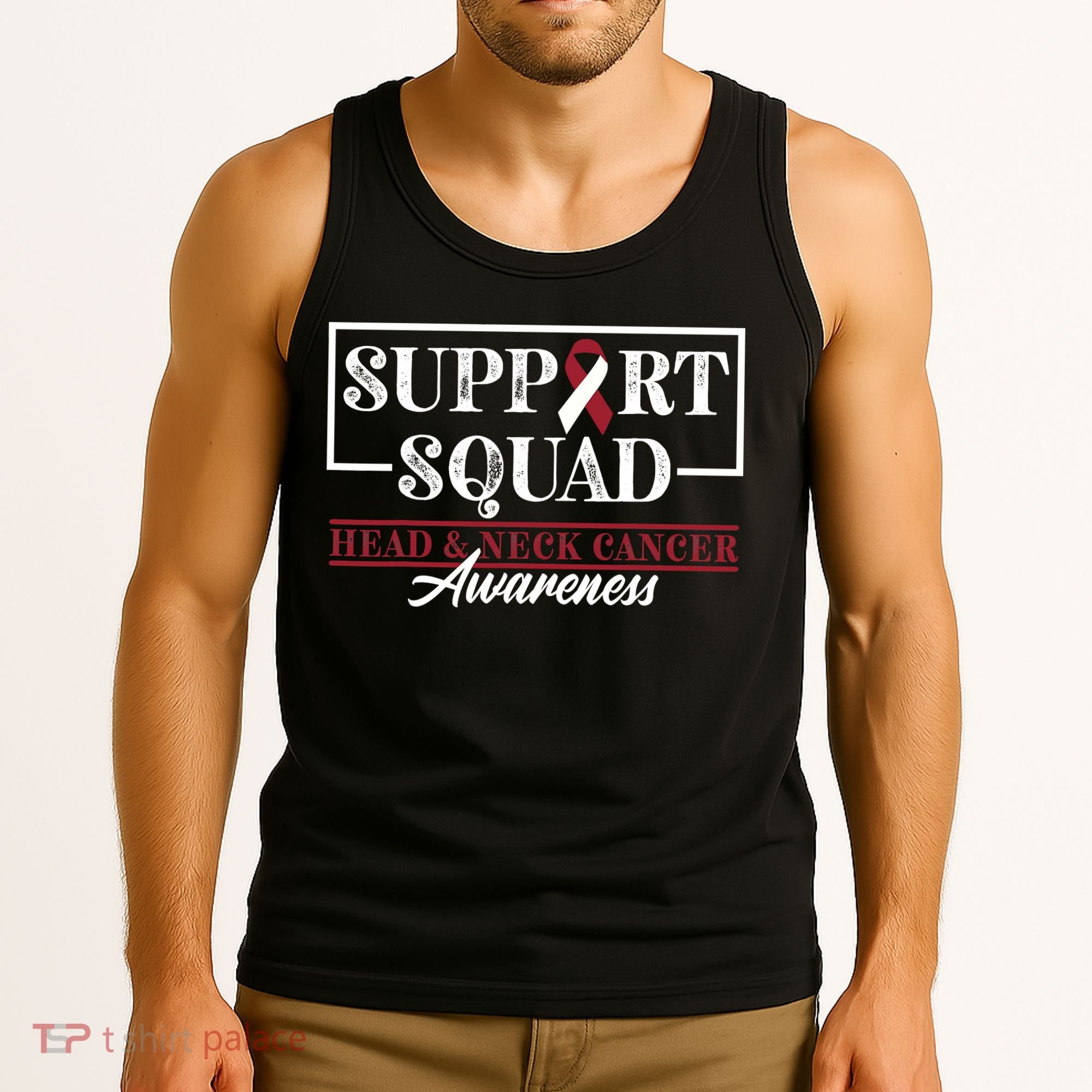 Funny Support Squad I HNSCC Head And Neck Cancer Awareness Tank Top