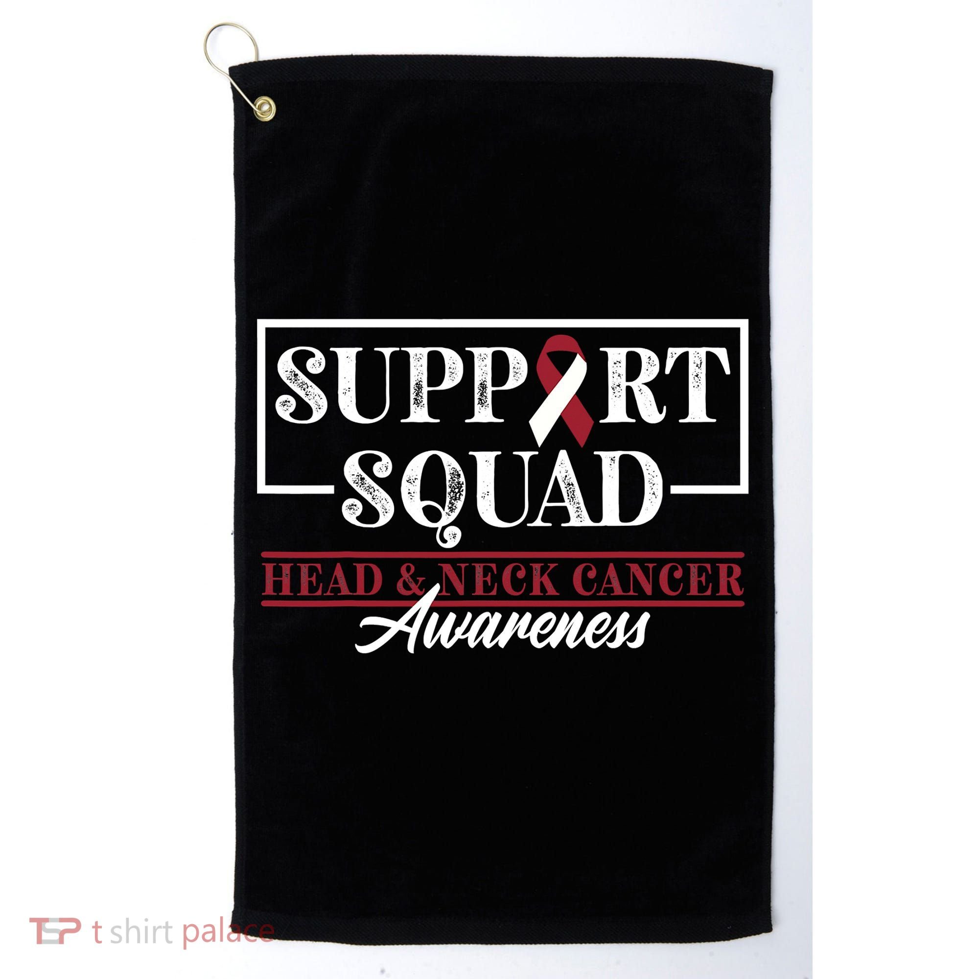Funny Support Squad I HNSCC Head And Neck Cancer Awareness Golf Towel