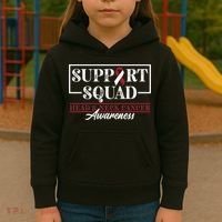 Funny Support Squad I HNSCC Head And Neck Cancer Awareness Kids Hoodie thumb 3