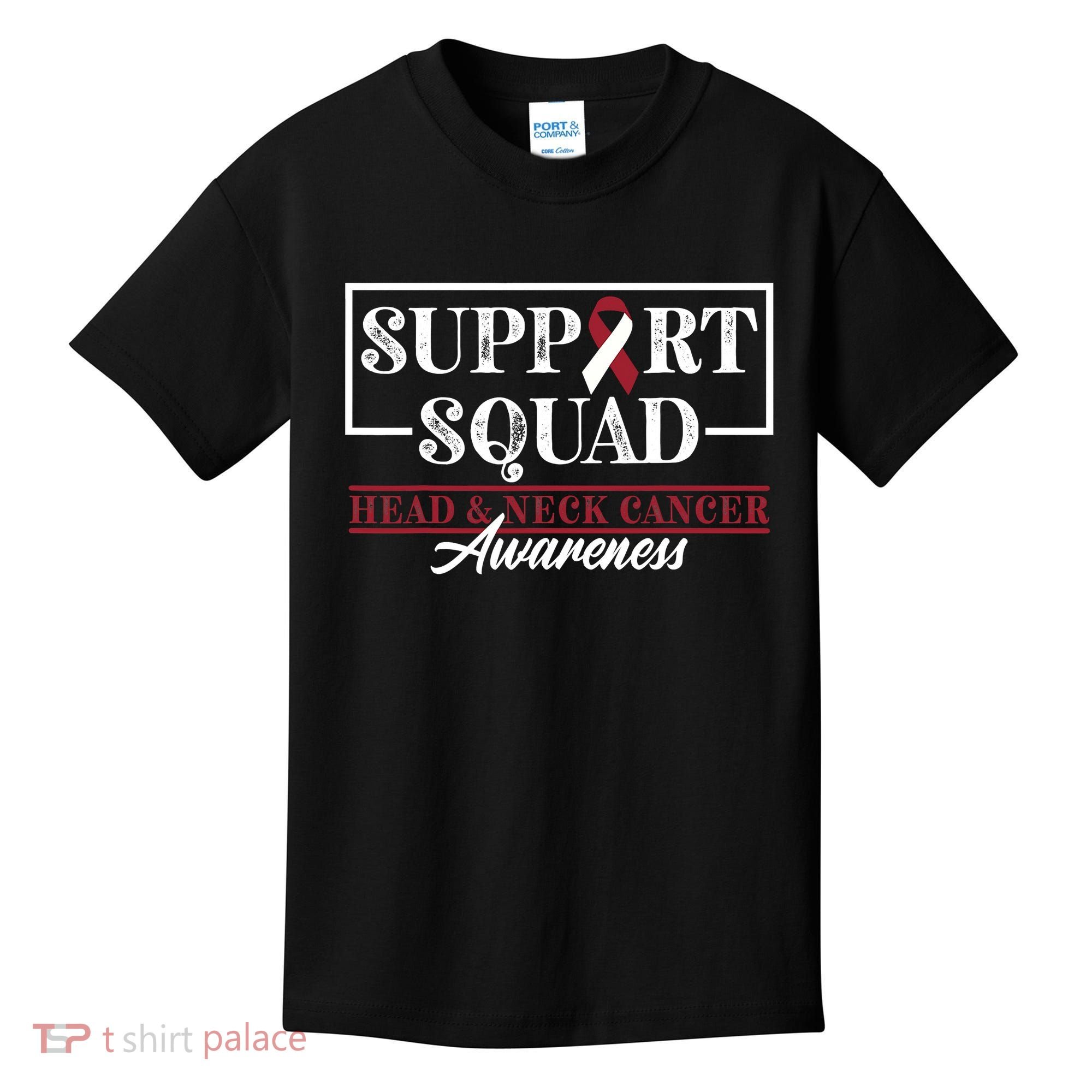 Funny Support Squad I HNSCC Head And Neck Cancer Awareness Kids T-Shirt