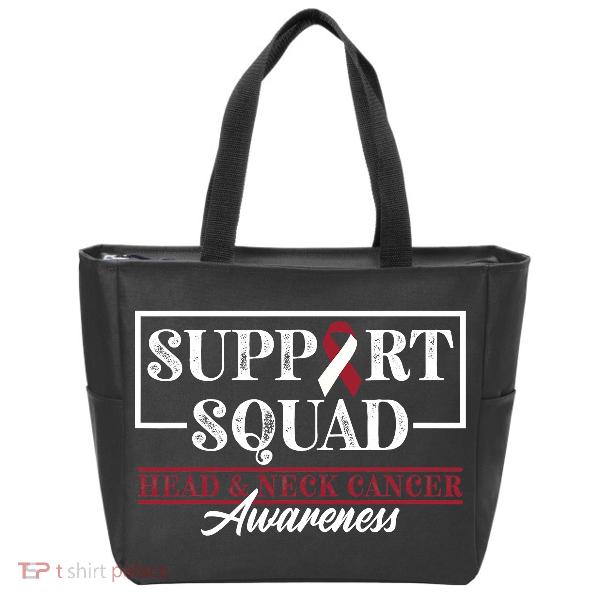Funny Support Squad I HNSCC Head And Neck Cancer Awareness Tote Bag
