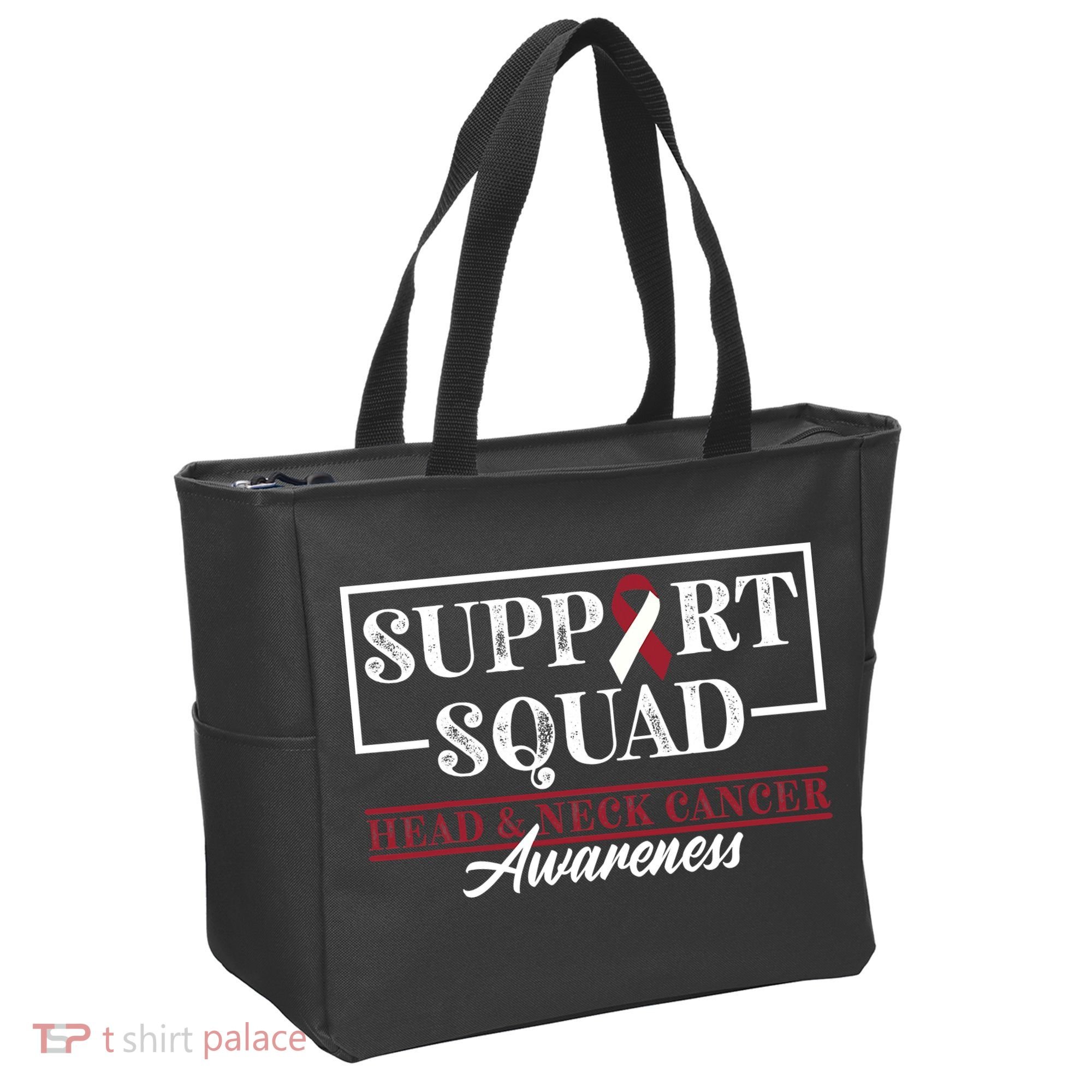 Funny Support Squad I HNSCC Head And Neck Cancer Awareness Tote Bag