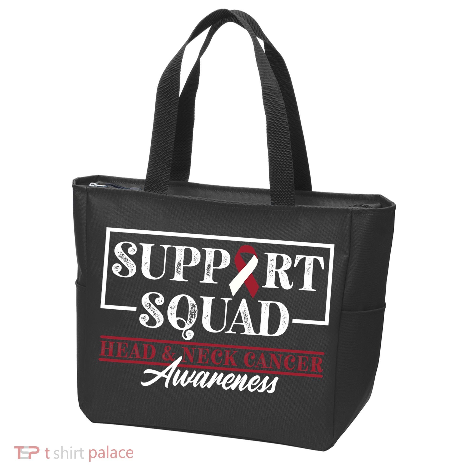 Funny Support Squad I HNSCC Head And Neck Cancer Awareness Tote Bag