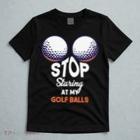 Funny Stop Staring At My Golf Balls Cute Golfing Gift Joke T-Shirt thumb 5