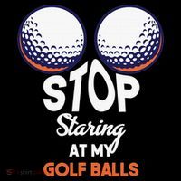 Funny Stop Staring At My Golf Balls Cute Golfing Gift Joke Women's Hoodie thumb 2