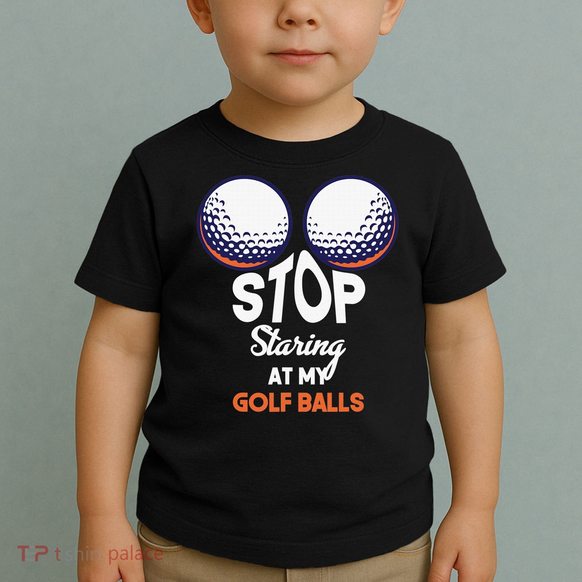 Funny Stop Staring At My Golf Balls Cute Golfing Gift Joke Toddler T-Shirt