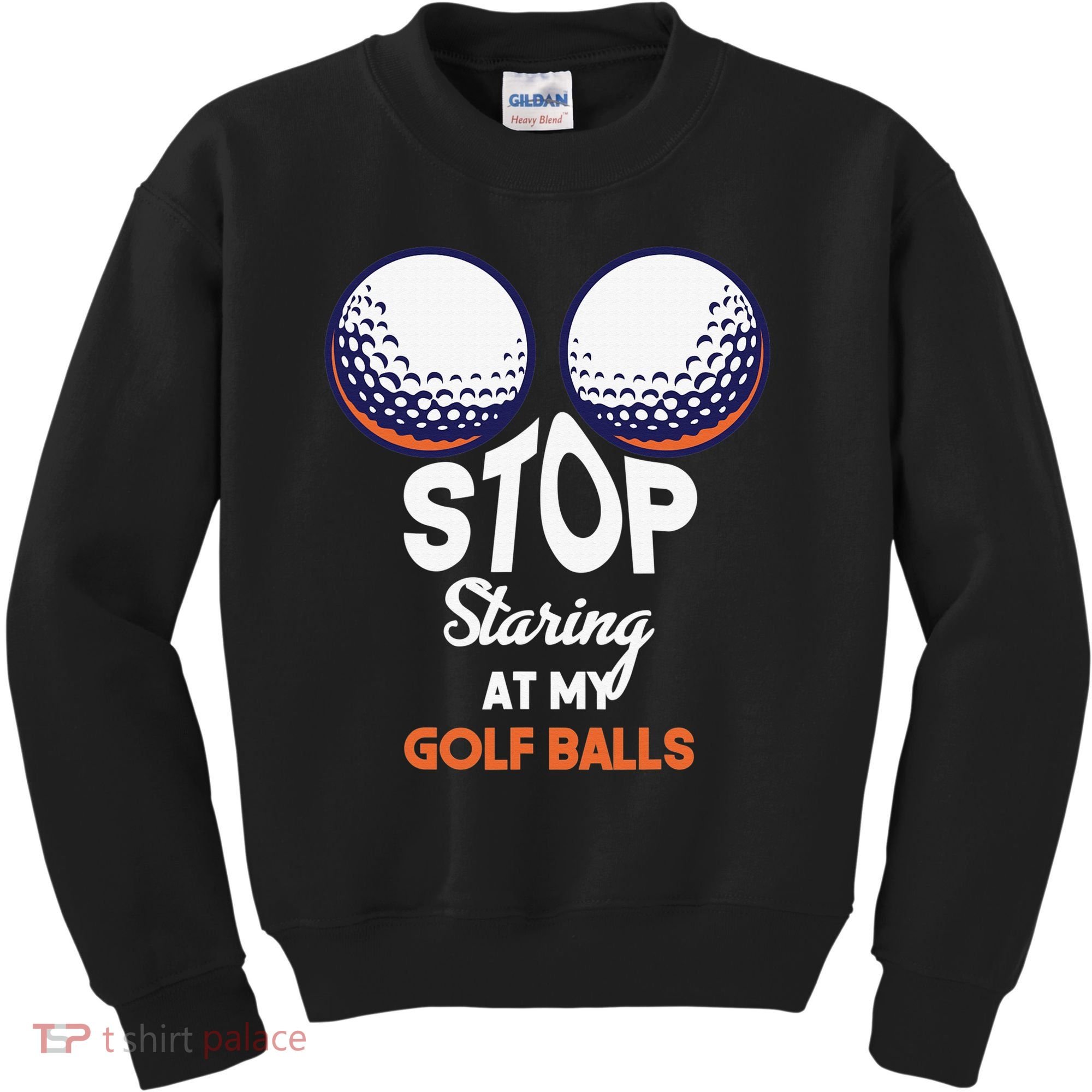 Funny Stop Staring At My Golf Balls Cute Golfing Gift Joke Kids Sweatshirt