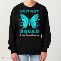 Funny Support Squad Ovarian Cancer Awareness Women's Sweatshirt thumb 0