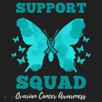 Funny Support Squad Ovarian Cancer Awareness Women's Sweatshirt thumb 2