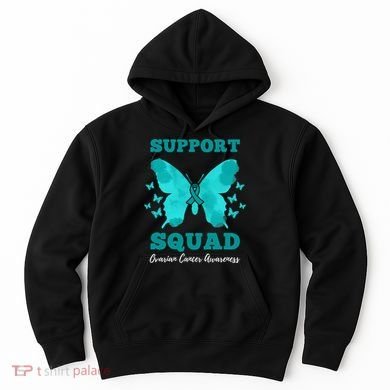 Funny Support Squad Ovarian Cancer Awareness Hoodie