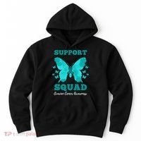 Funny Support Squad Ovarian Cancer Awareness Hoodie thumb 0