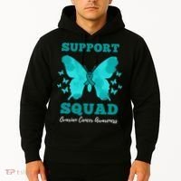 Funny Support Squad Ovarian Cancer Awareness Hoodie thumb 2