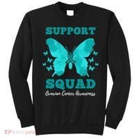 Funny Support Squad Ovarian Cancer Awareness Sweatshirt thumb 0