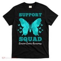 Funny Support Squad Ovarian Cancer Awareness T-Shirt thumb 0