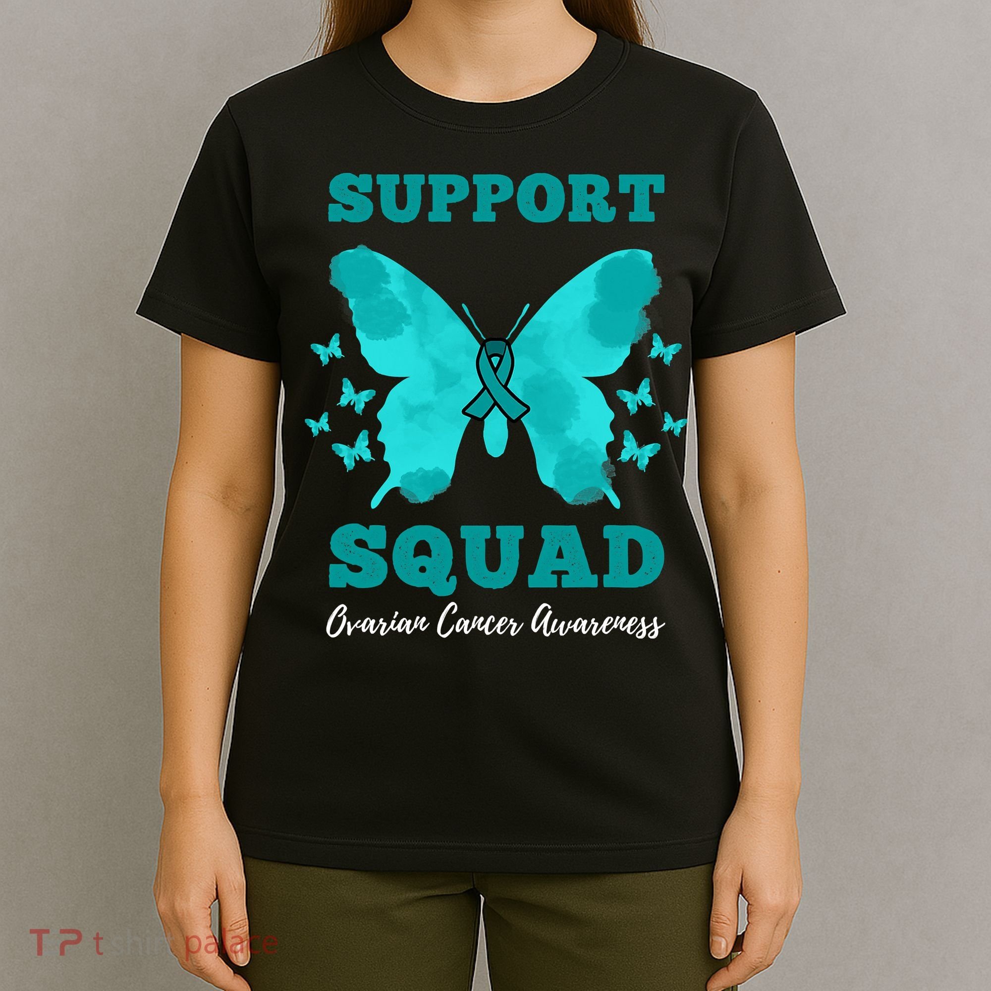 Funny Support Squad Ovarian Cancer Awareness T-Shirt
