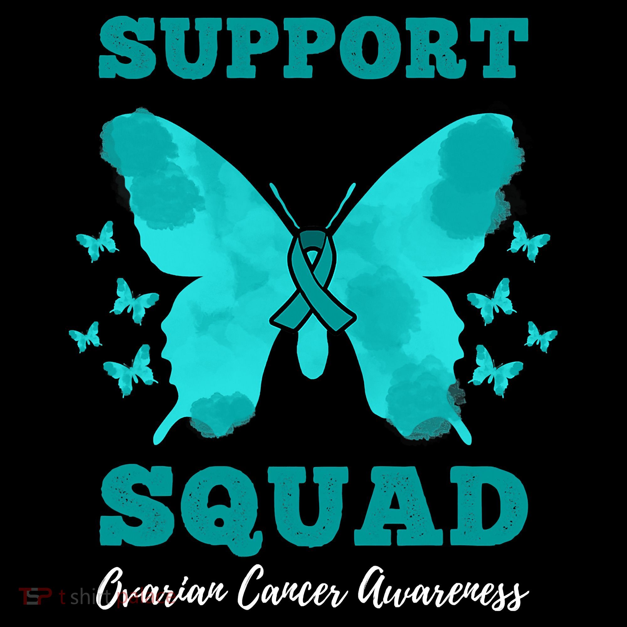 Funny Support Squad Ovarian Cancer Awareness T-Shirt