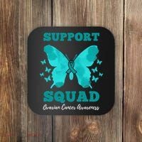 Funny Support Squad Ovarian Cancer Awareness Coaster thumb 0