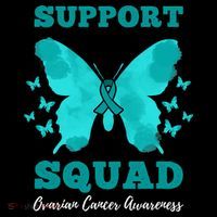 Funny Support Squad Ovarian Cancer Awareness Women's Hoodie thumb 2