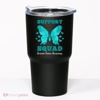 Funny Support Squad Ovarian Cancer Awareness Tumbler thumb 0