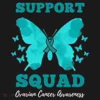 Funny Support Squad Ovarian Cancer Awareness Toddler Hoodie thumb 2