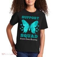 Funny Support Squad Ovarian Cancer Awareness Kids T-Shirt thumb 2