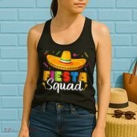 Fiesta Squad San Antonio Texas Cinco De Mayo Lets Fiesta Women's Tank Top thumb 2