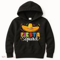 Fiesta Squad San Antonio Texas Cinco De Mayo Lets Fiesta Kids Hoodie thumb 0