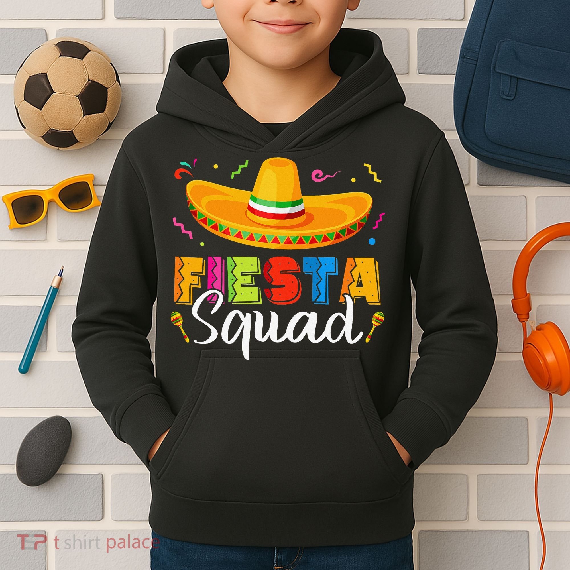 Fiesta Squad San Antonio Texas Cinco De Mayo Lets Fiesta Kids Hoodie