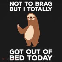 Funny Sloth Shirts Totally Got Out Of Bed Today Backpack thumb 2