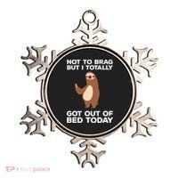 Funny Sloth Shirts Totally Got Out Of Bed Today Ornament thumb 0