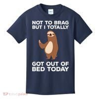 Funny Sloth Shirts Totally Got Out Of Bed Today Kids T-Shirt thumb 0