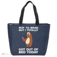 Funny Sloth Shirts Totally Got Out Of Bed Today Tote Bag thumb 0