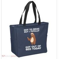 Funny Sloth Shirts Totally Got Out Of Bed Today Tote Bag thumb 2