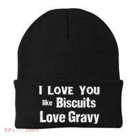 Funny Southern Sayings I Love You Like Biscuits Love Gravy Meaningful Gift Beanie thumb 0