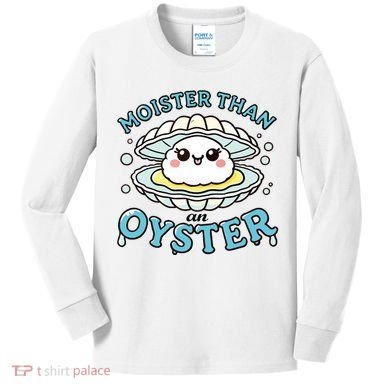 Funny Shucking Shellfish Seafood Kids Long Sleeve Shirt