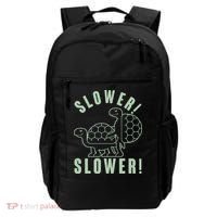 Funny Slower Slower Two Turtles Backpack thumb 0