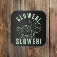 Funny Slower Slower Two Turtles Coaster thumb 0