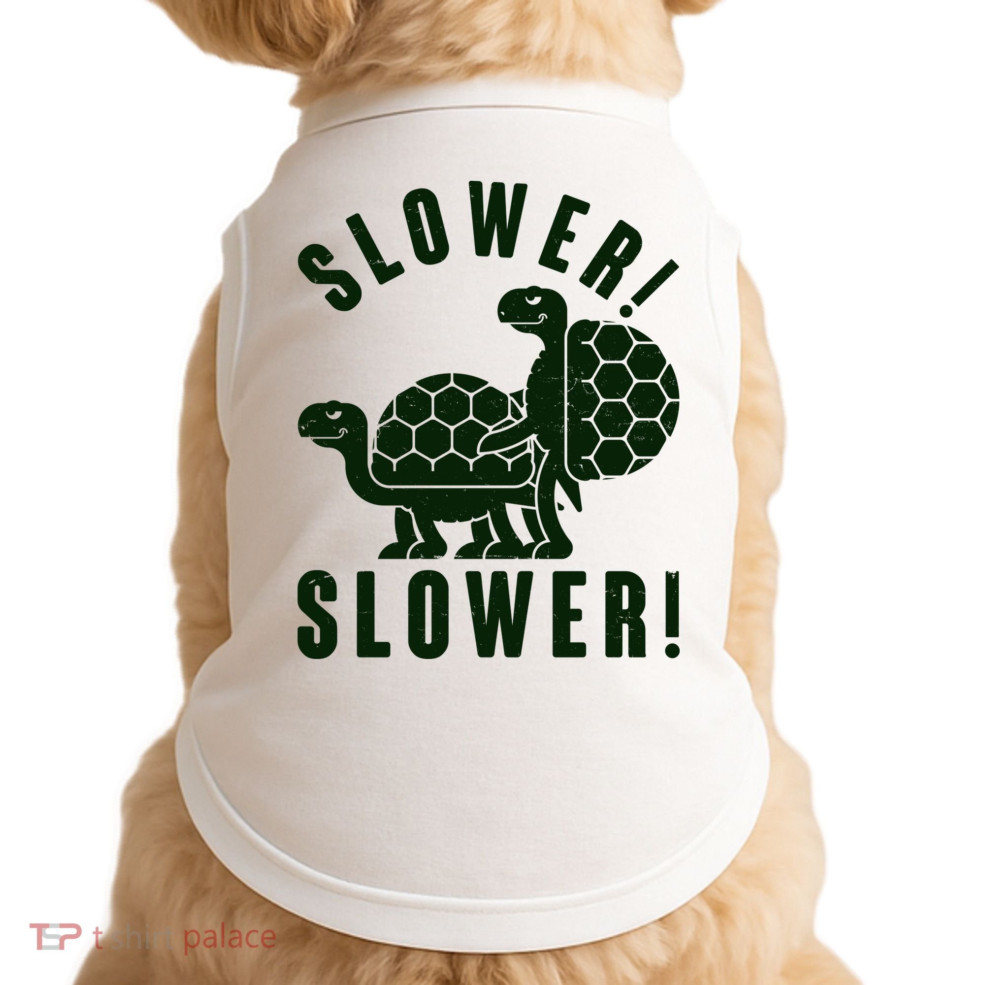 Funny Slower Slower Two Turtles Doggie Tank