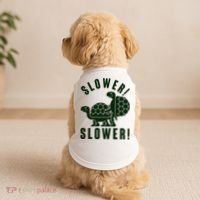 Funny Slower Slower Two Turtles Doggie Tank thumb 2