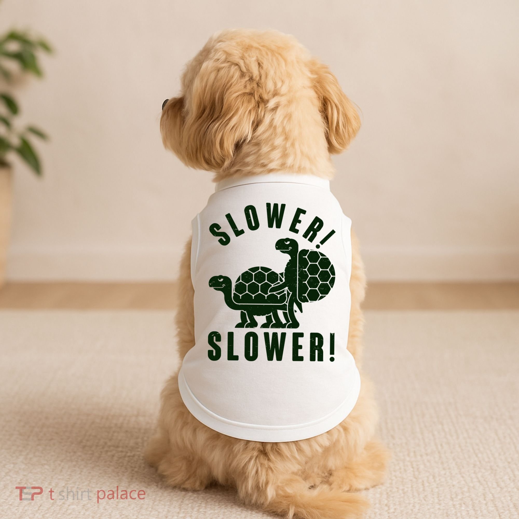 Funny Slower Slower Two Turtles Doggie Tank