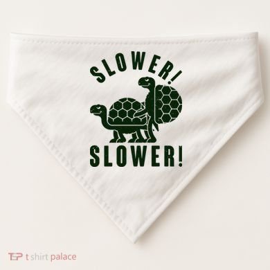 Funny Slower Slower Two Turtles USA-Made Doggie Bandana