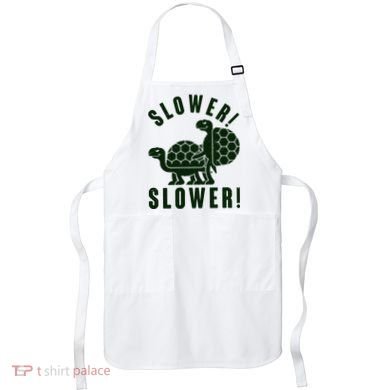 Funny Slower Slower Two Turtles Apron