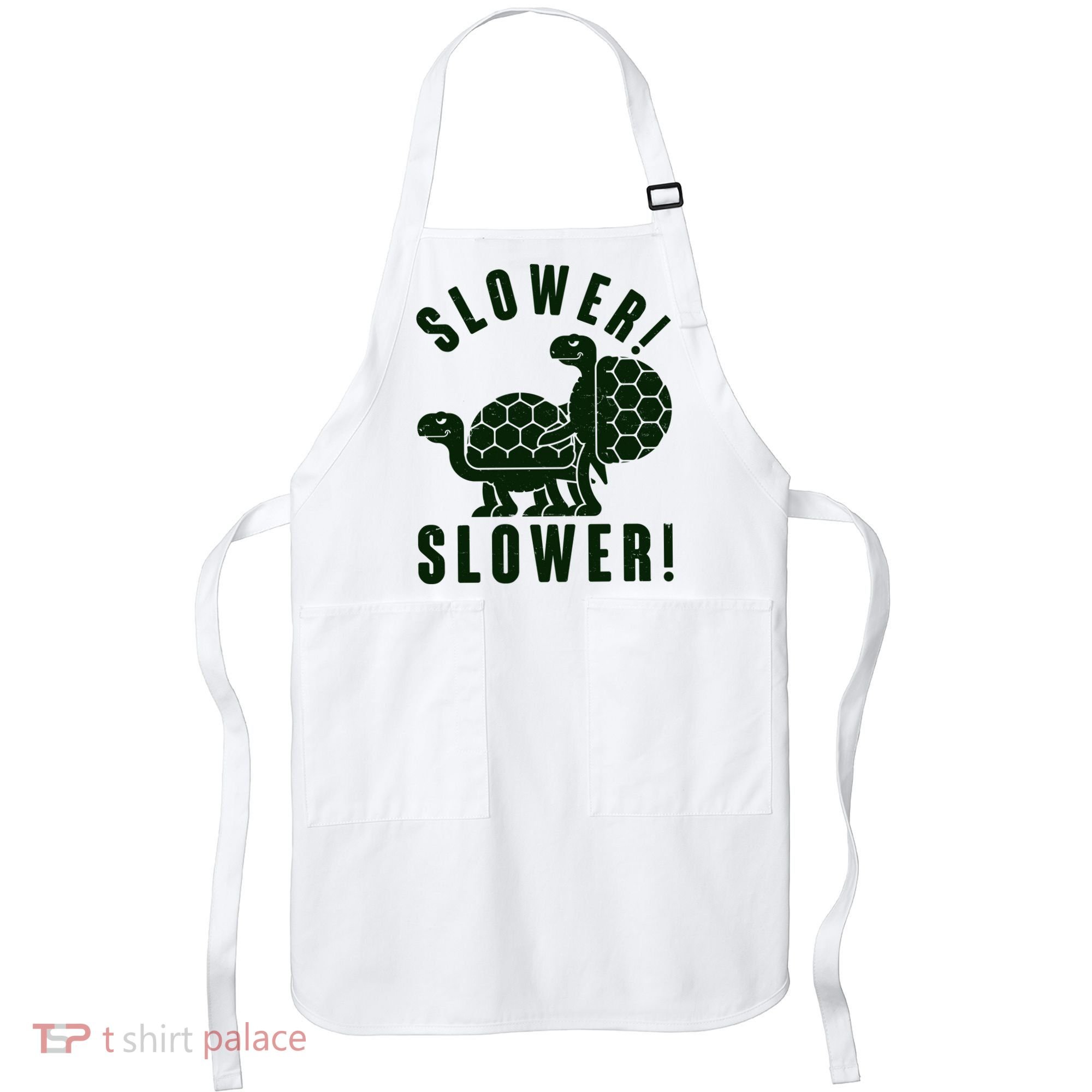 Funny Slower Slower Two Turtles Apron